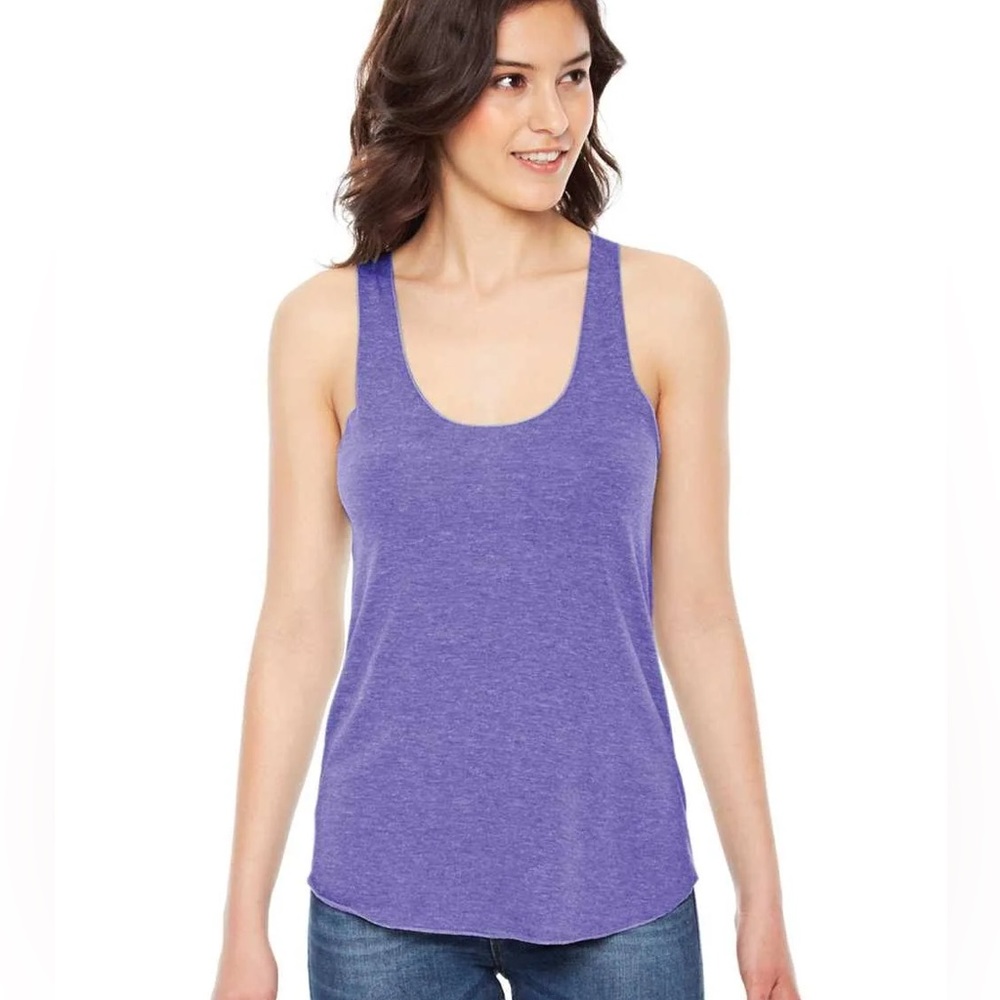 ✨$4 SALE American Apparel Purple Tri-Blend Racerback Tank Size XS